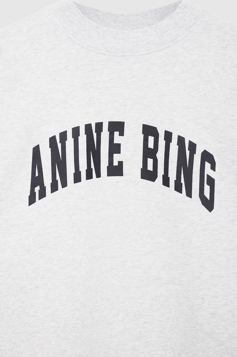 Anine Bing Tyler Sweatshirt Heather Grey With Black