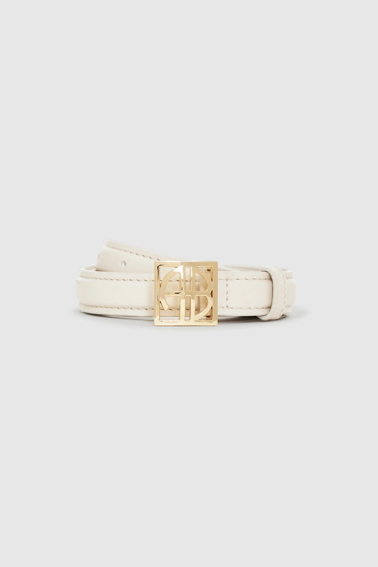 Anine Bing Monogram Belt Black Bone And Gold