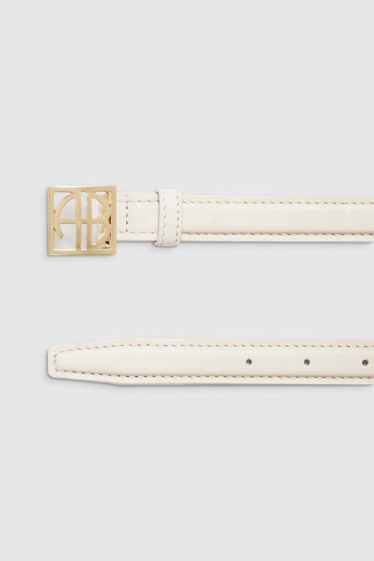 Anine Bing Monogram Belt Black Bone And Gold