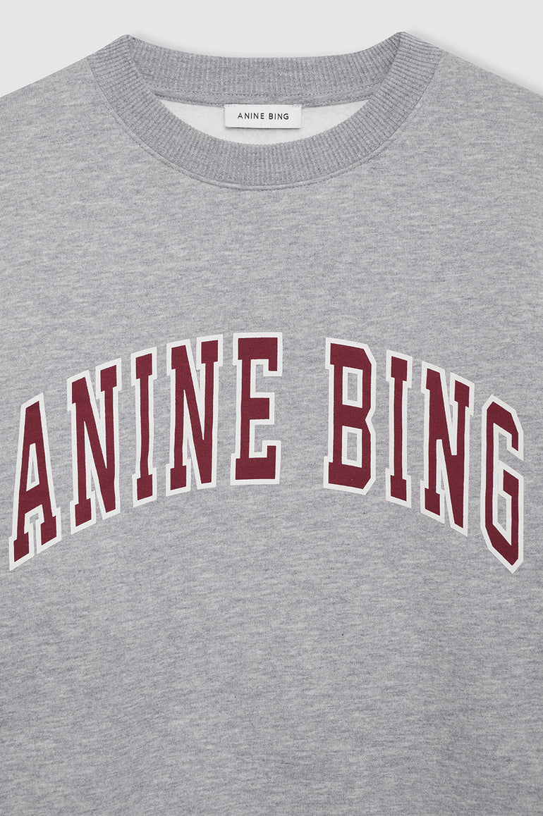 Anine Bing Spencer Sweatshirt Anine Bing Medium Heather Grey