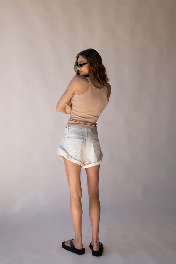 Araminta James Goldie Denim Short Cream