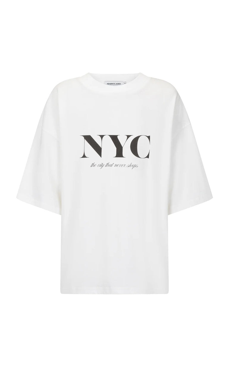 Araminta James City Never Sleeps Tee Chalk