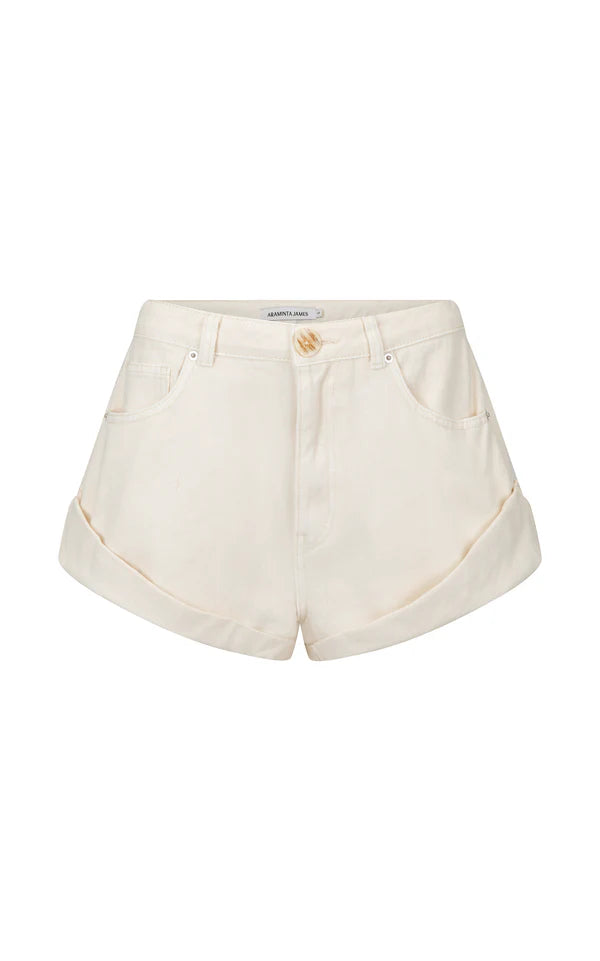 Araminta James Goldie Denim Short Cream