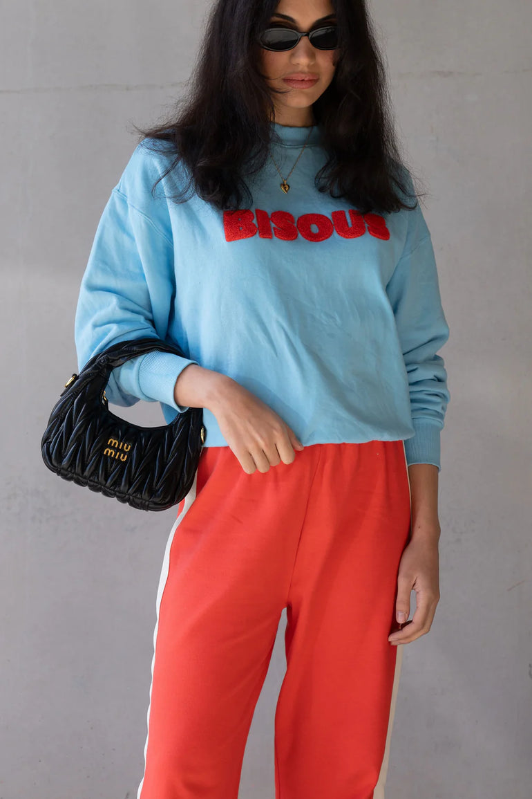 Araminta James Bisous Sweatshirt Ice Blue