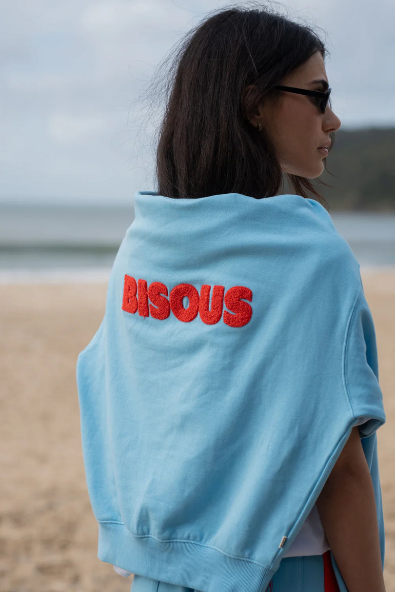 Araminta James Bisous Sweatshirt Ice Blue