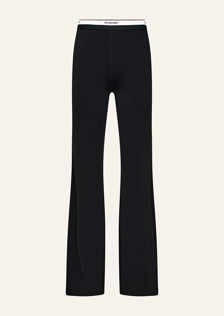 PE Nation Avant Flare Legging Black Whisper White