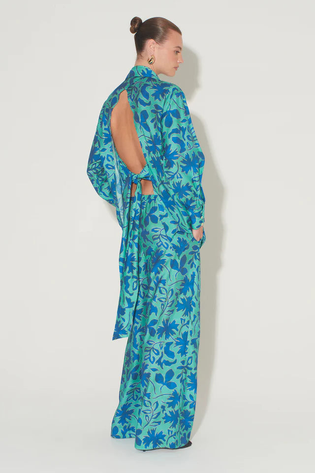 Hansen & Gretel Barclay Shirt Aqua Leaf
