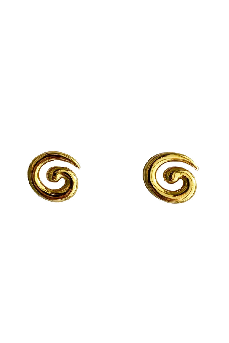 Briwok Mini Swirl Earrings Gold