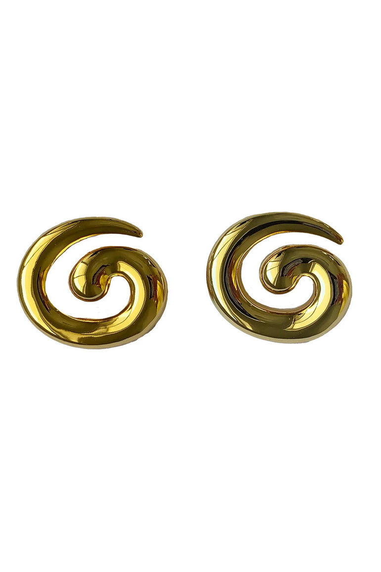 Briwok Gold Swirl Earrings