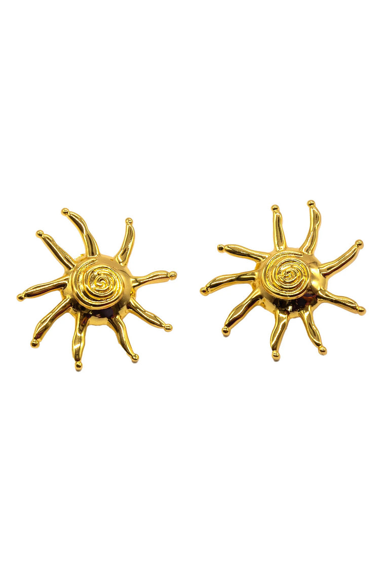 Briwok XL Tangalooma Sun Stud Earrings Gold