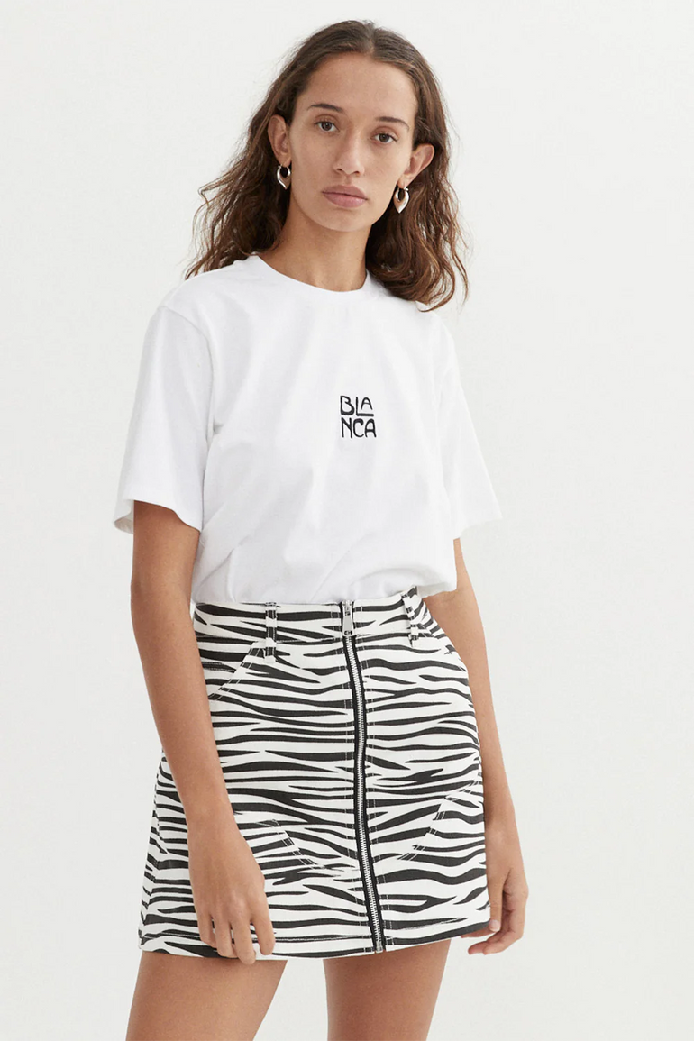 Blanca Quinn Mini Skirt Zebra