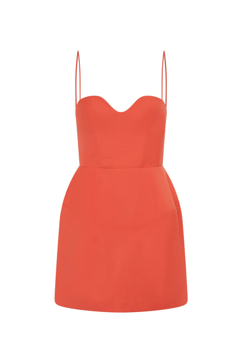 Camilla and Marc Doherty Peplum Mini Dress Coral