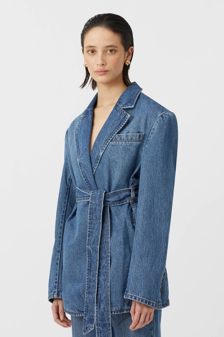 Camilla and Marc Ryland Denim Blazer Classic Blue