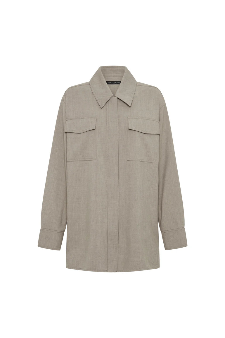 Camilla and Marc Nevis Over Shirt Shale Grey