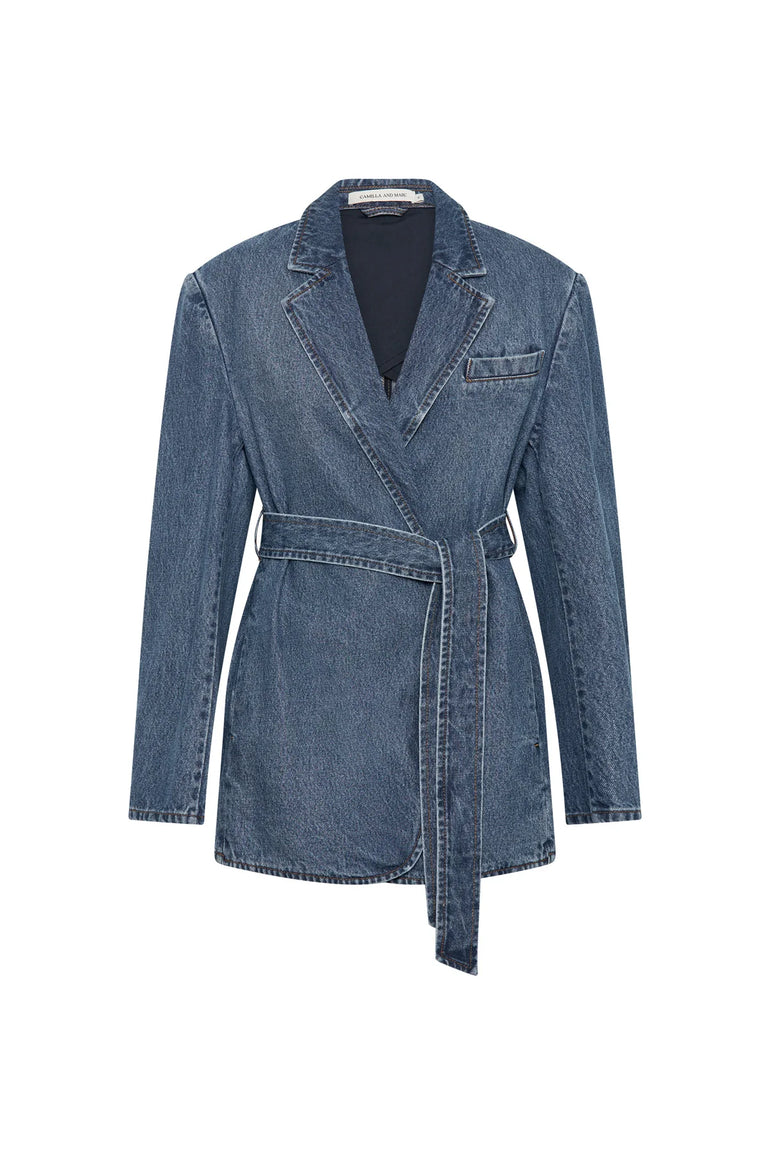 Camilla and Marc Ryland Denim Blazer Classic Blue