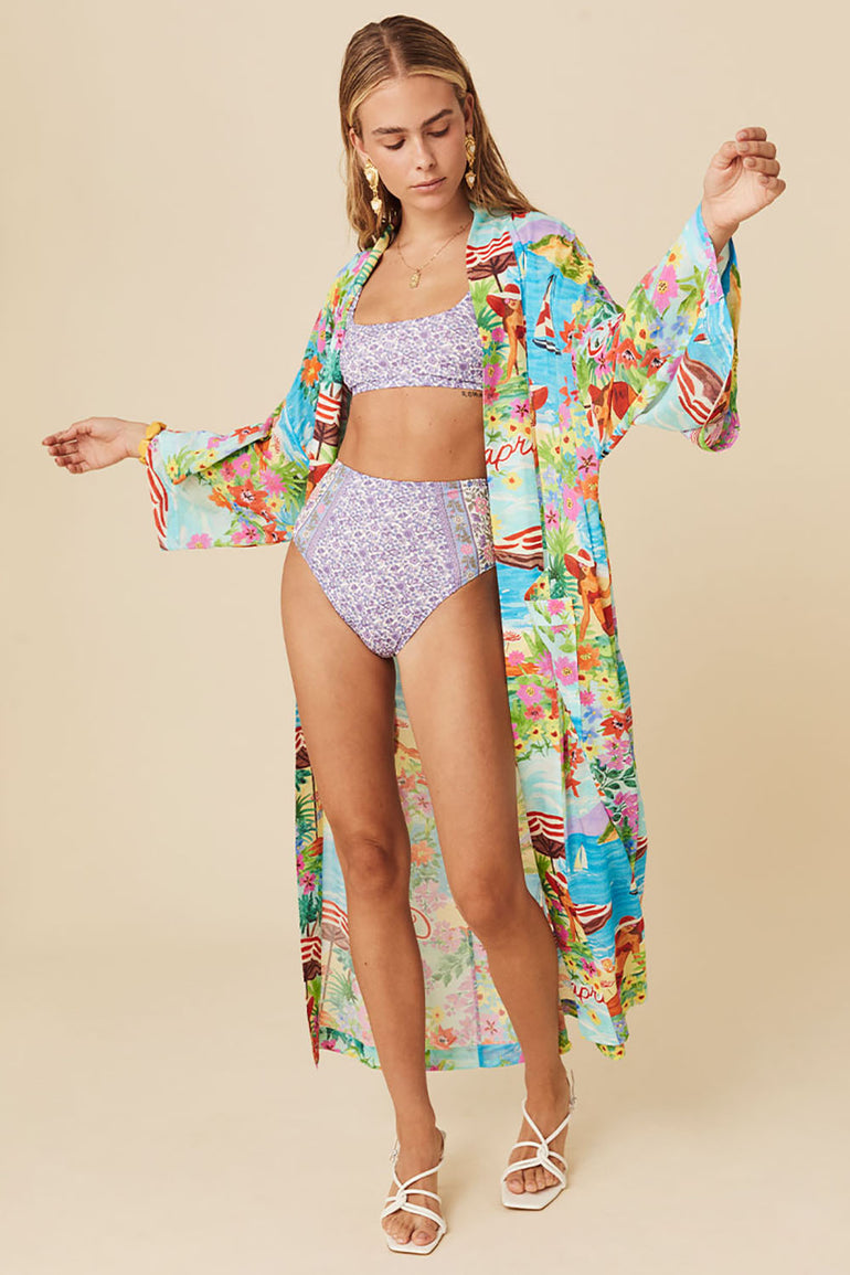 Spell Capri Maxi Robe Ocean