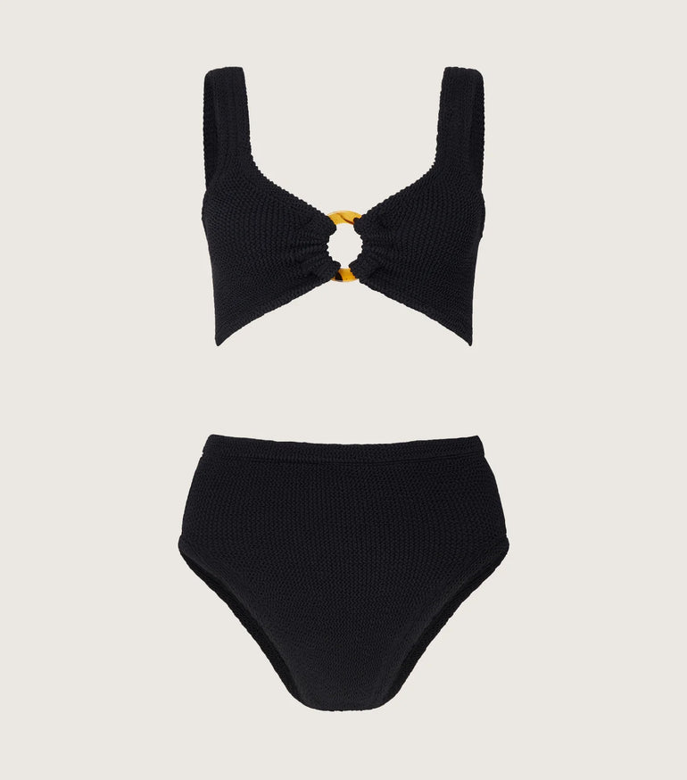 Hunza G Nadine Bikini Crinkle Black