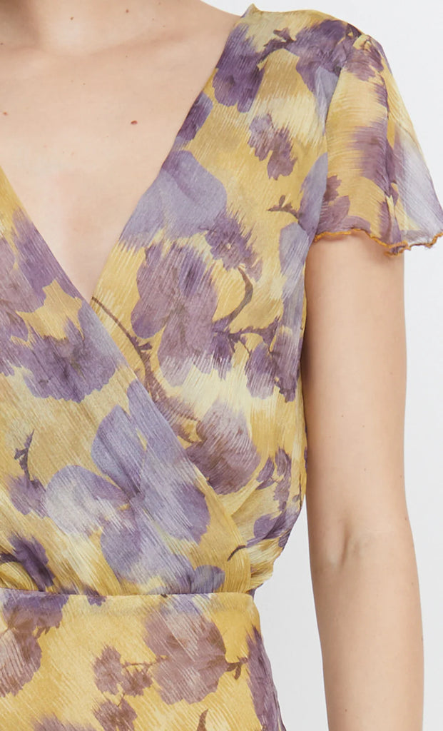 Bec & Bridge Bernadette Wrap Maxi Dress Golden Violet
