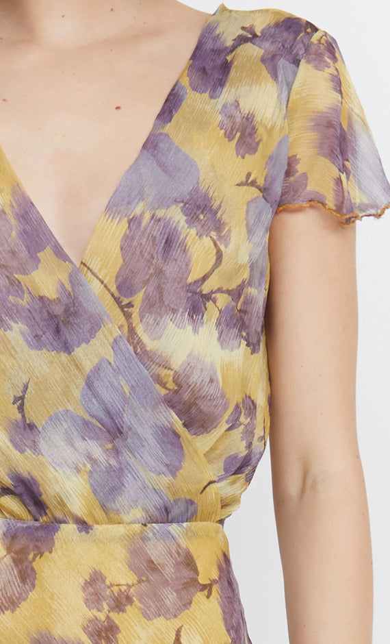 Bec & Bridge Bernadette Wrap Maxi Dress Golden Violet