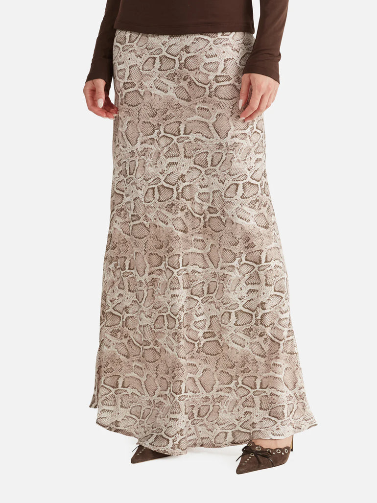 Ena Pelly Sadie Maxi Skirt Snake Skin