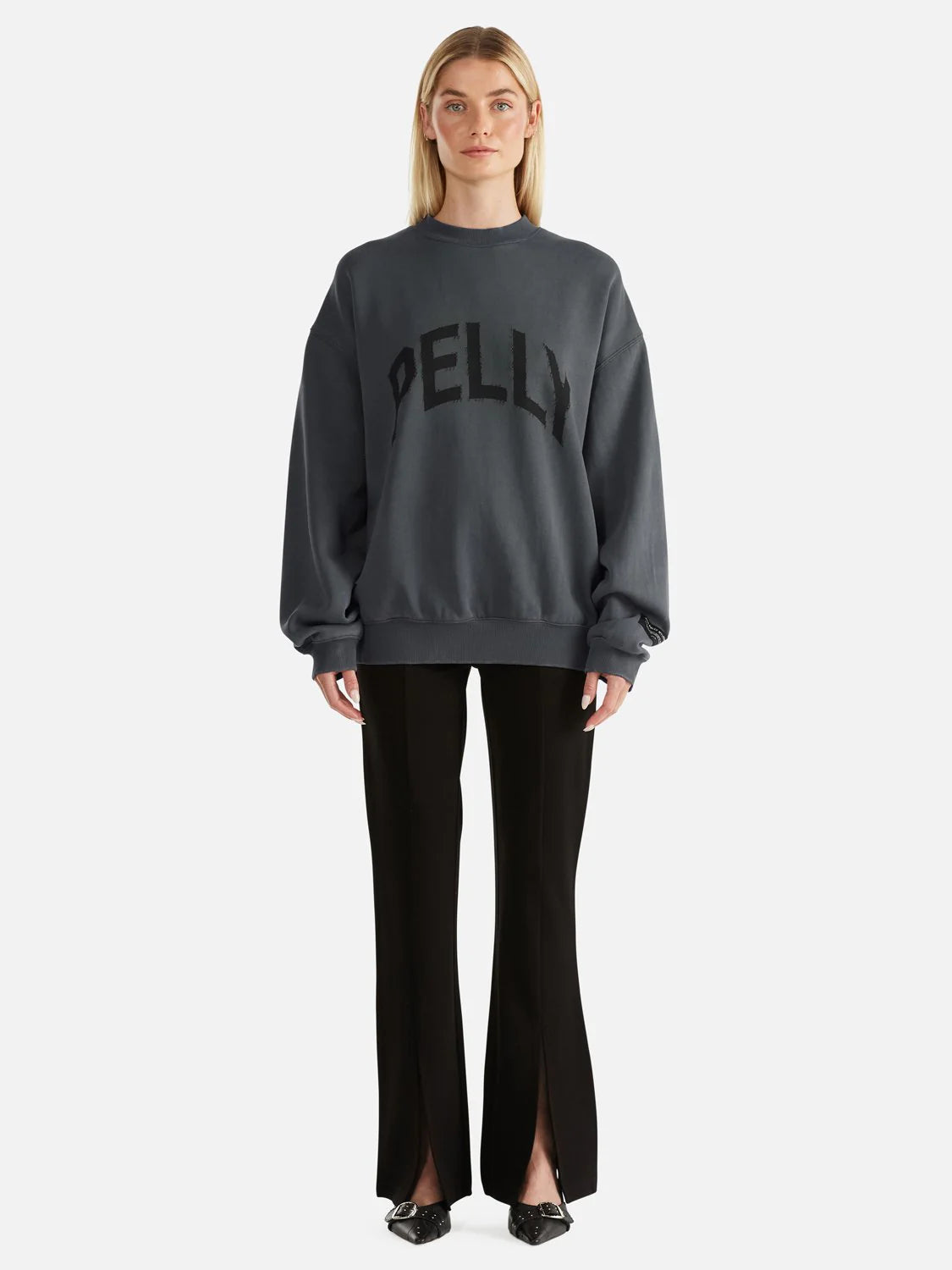 Ena Pelly Faded Sweatshirt Washed Charcoal