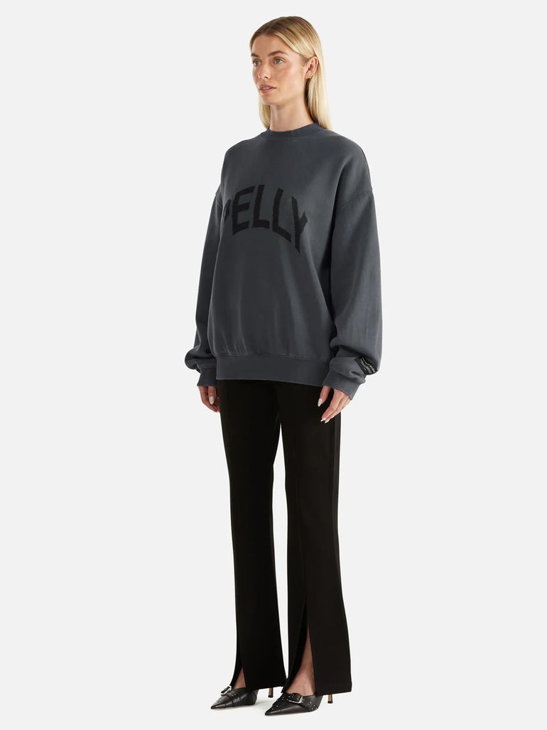 Ena Pelly Faded Sweatshirt Washed Charcoal