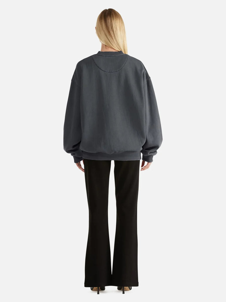 Ena Pelly Faded Sweatshirt Washed Charcoal