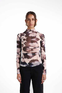 Summi Summi LS Ruched High Neck Top Everlast