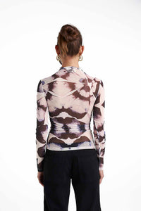 Summi Summi LS Ruched High Neck Top Everlast