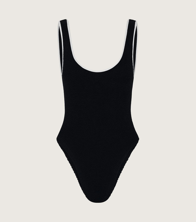 Hunza G Faye Swim Black White