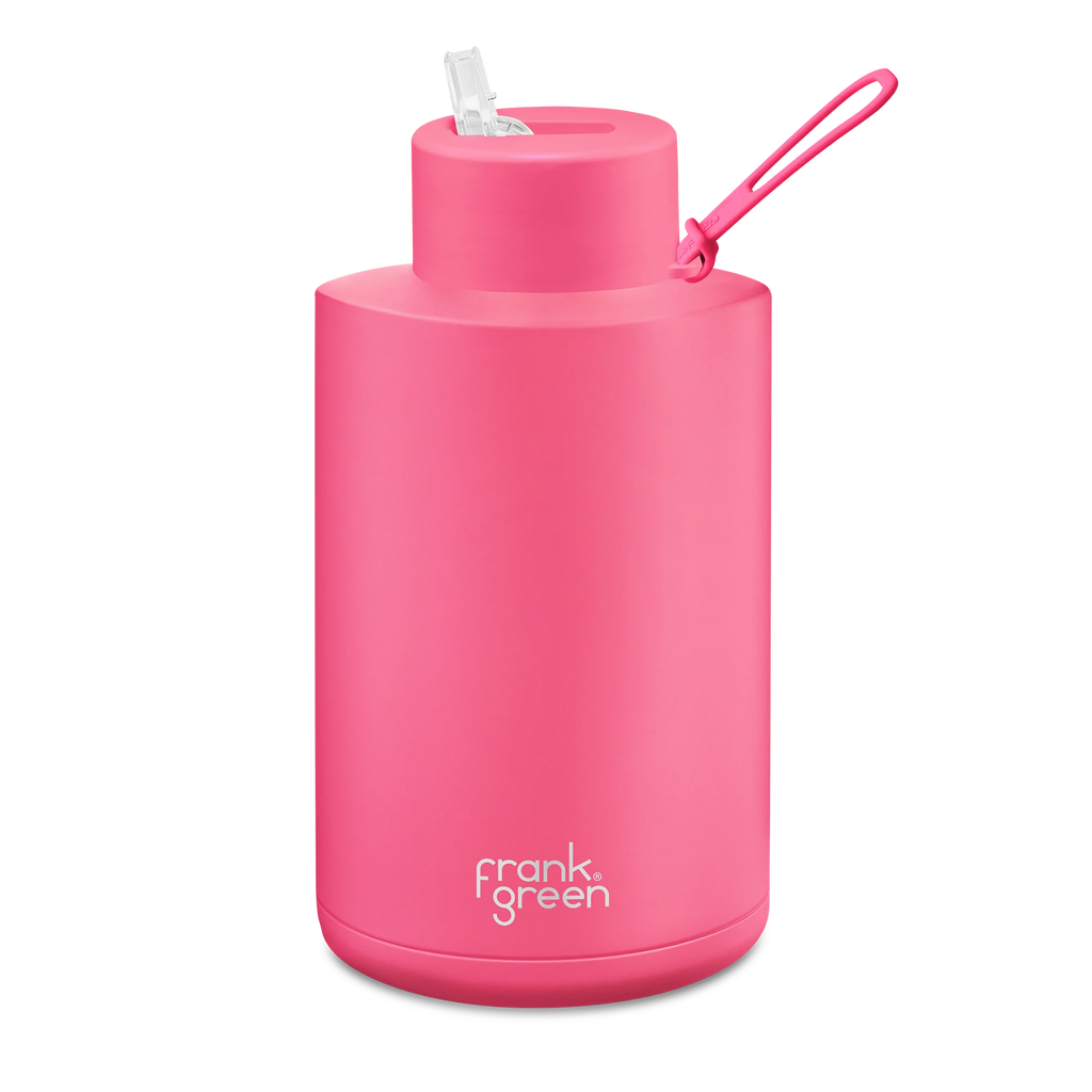 Frank Green Ceramic Reusable Bottle Neon Pink