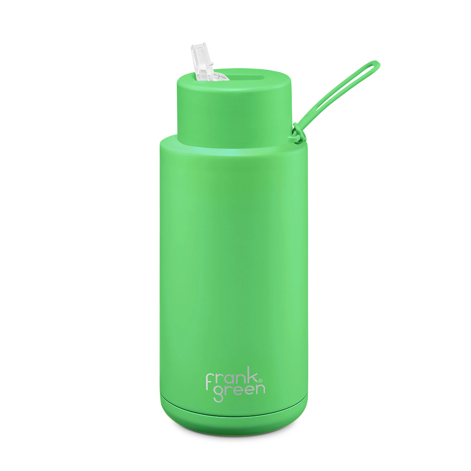 Frank Green Ceramic Reusable Bottle Neon Green