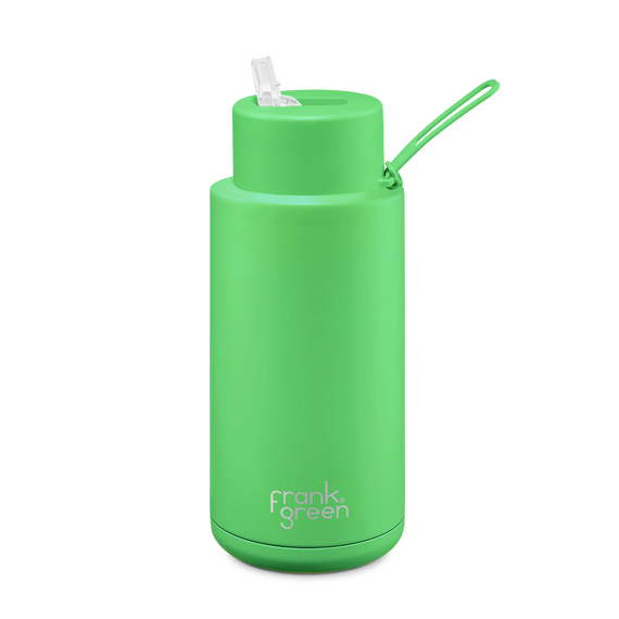 Frank Green Ceramic Reusable Bottle Neon Green
