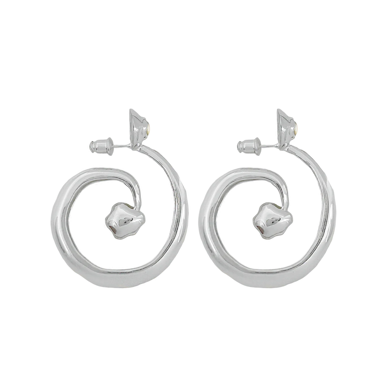 Mountain & Moon Gaia Earrings Silver