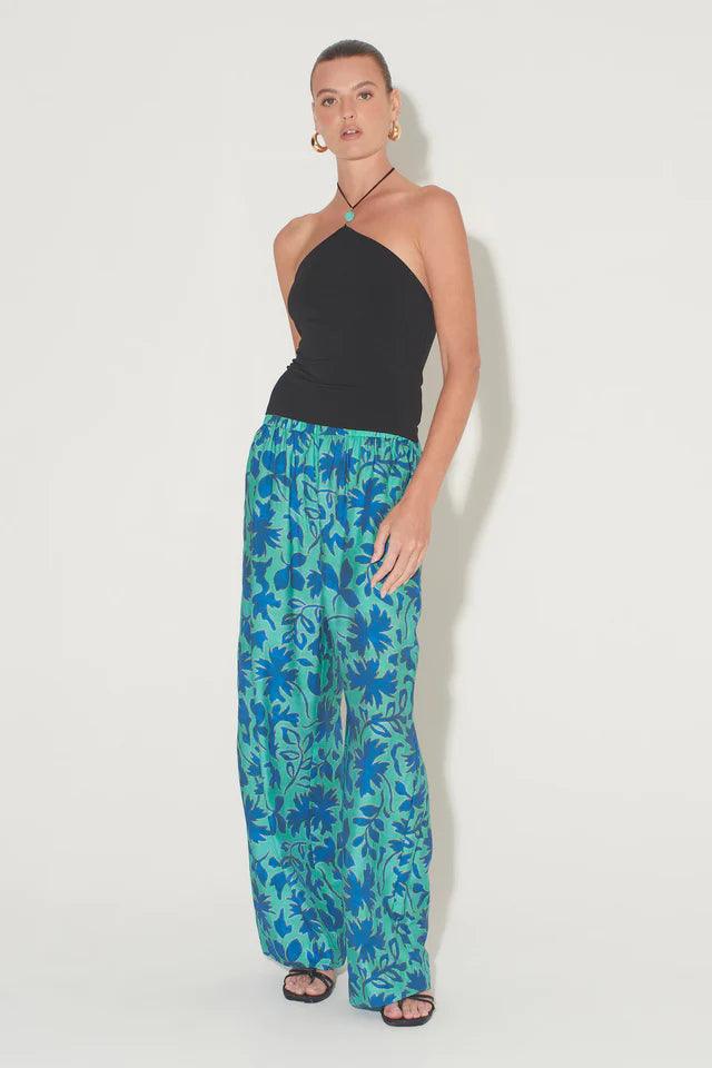 Hansen & Gretel Crusader Pant Aqua Leaf