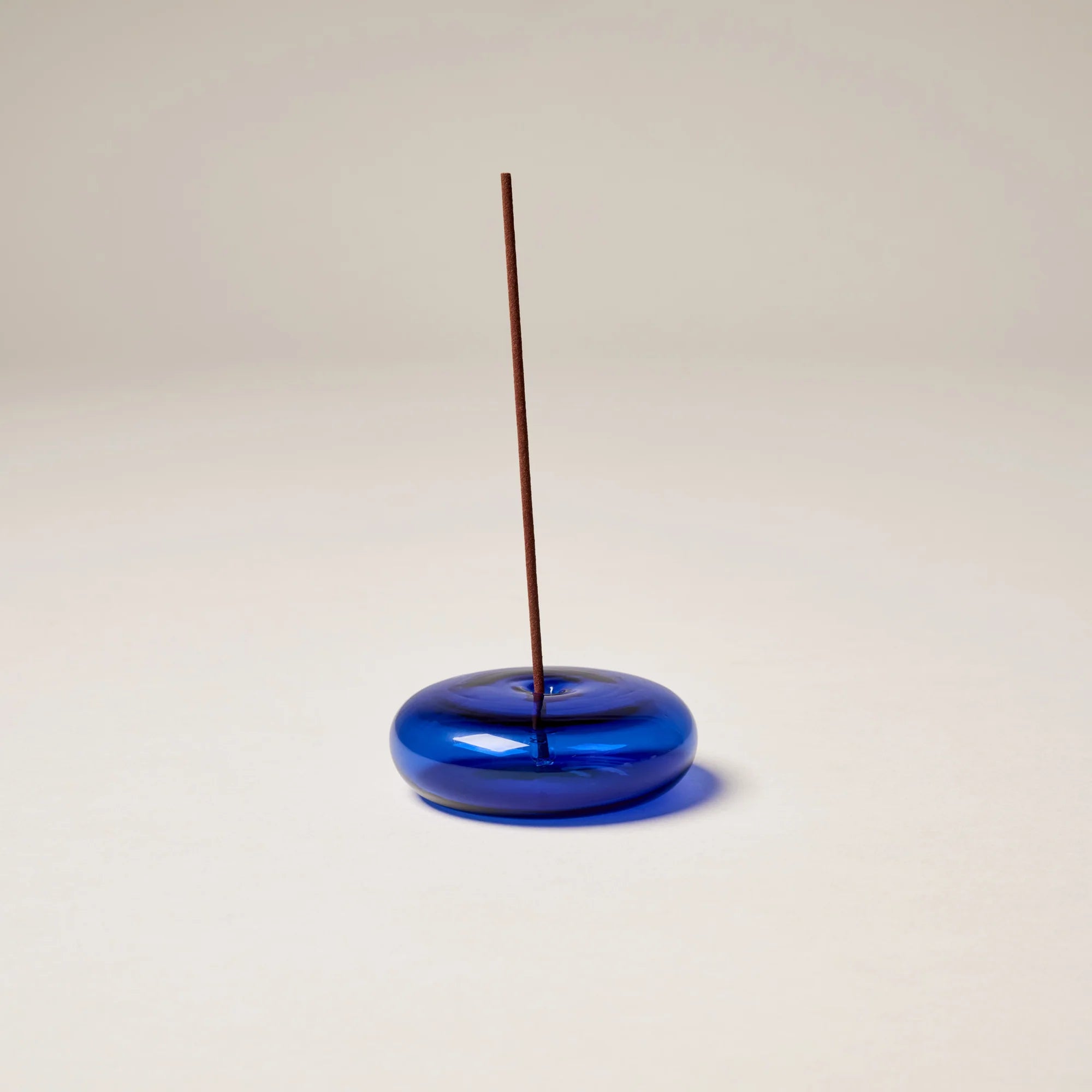 Gentle Habits Glass Vessel Incense Holder Cobalt