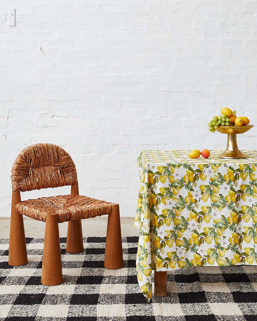 Kip&Co Summer Lily White Linen Tablecloth