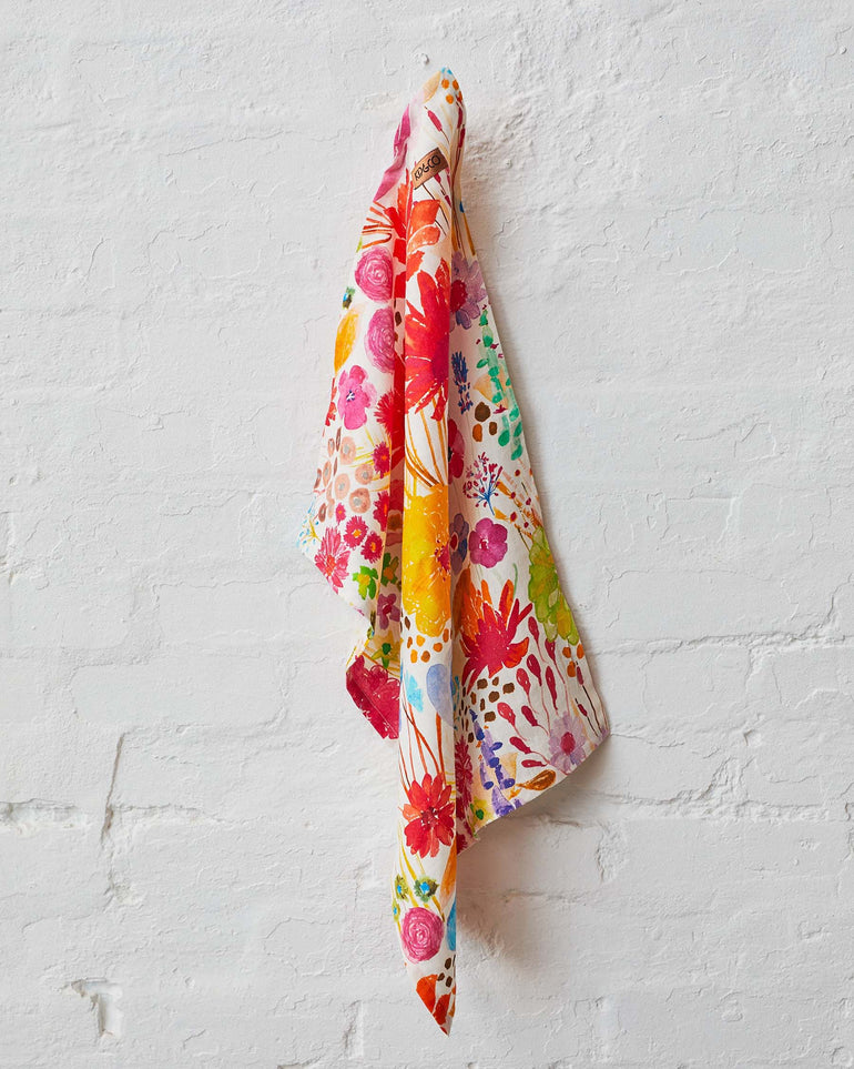 Kip&Co Field Of Dreams In Colour Linen Tea Towel