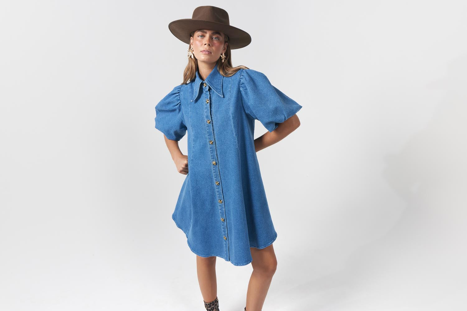 La Bohème Girls Peyton Mini Dress Denim