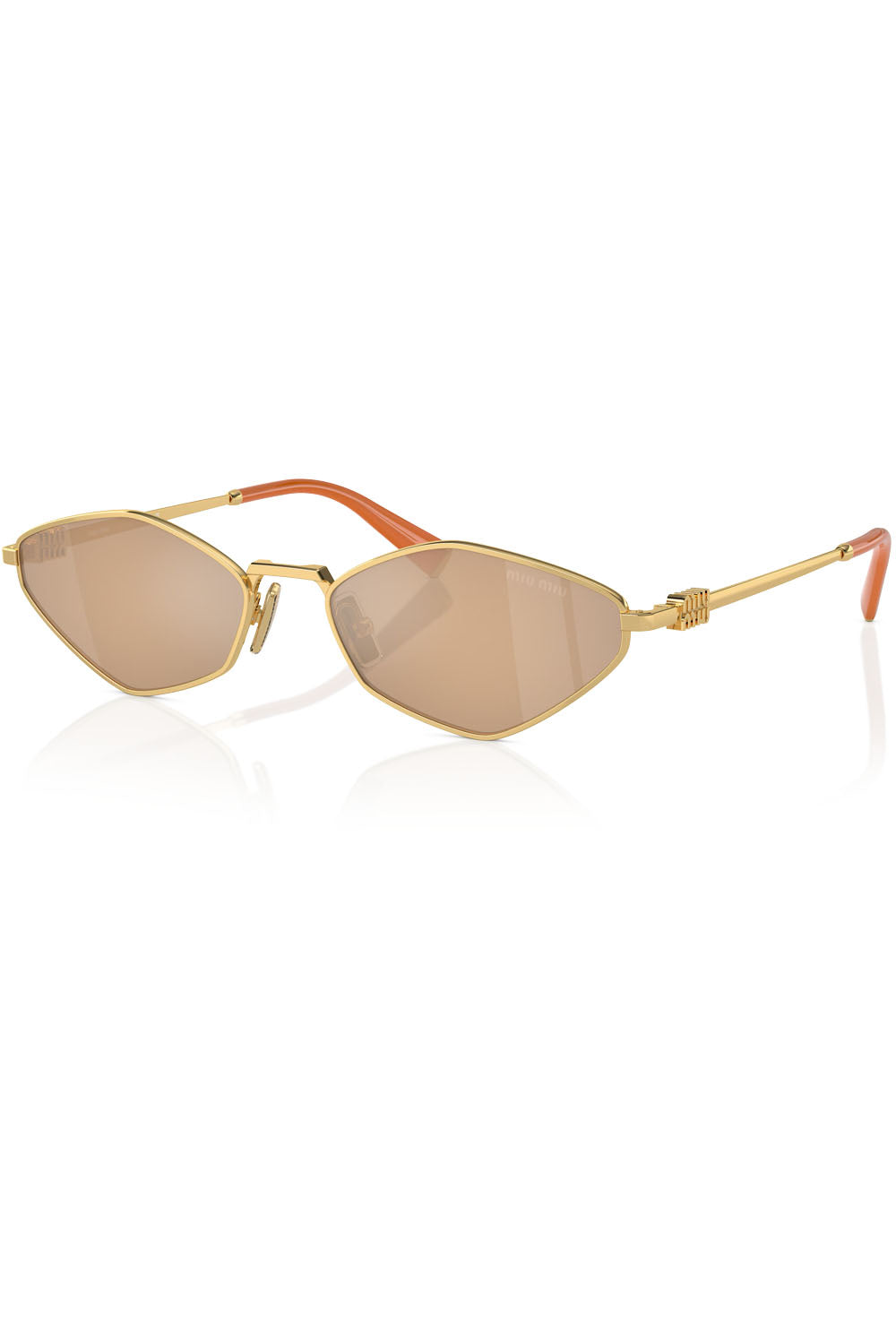 Miu Miu Sunglasses MU 56ZS Gold Light Orange Mirror Silver La Boheme Lifestyle