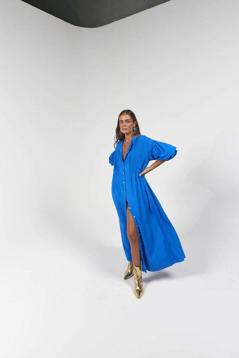 La Bohème Girls Poppy Maxi Dress Cobalt Blue