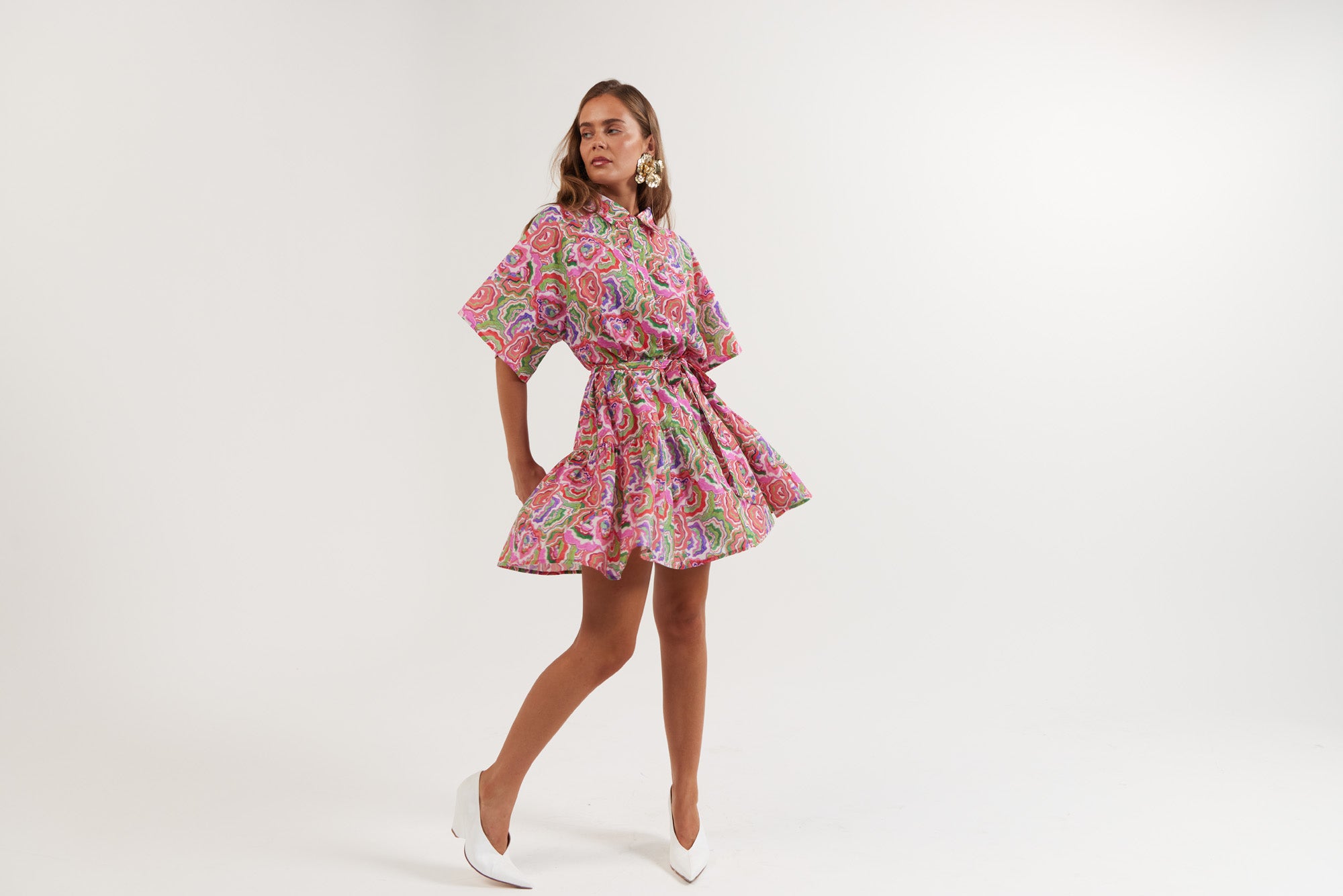 La Bohème Girls Moxie Mini Dress Cotton Agate Candy Apple