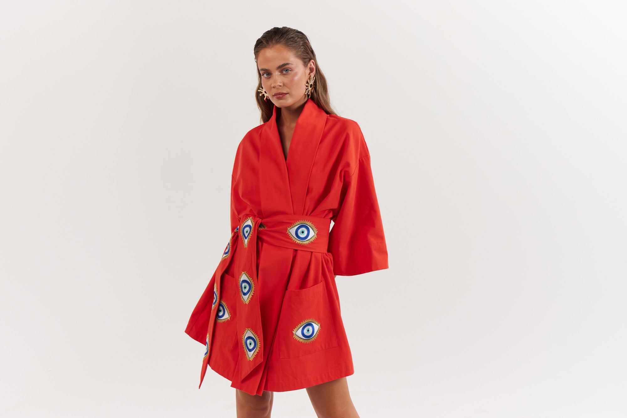 La Bohème Girls Nirvana Robe Dress Tangerine Evil Eye