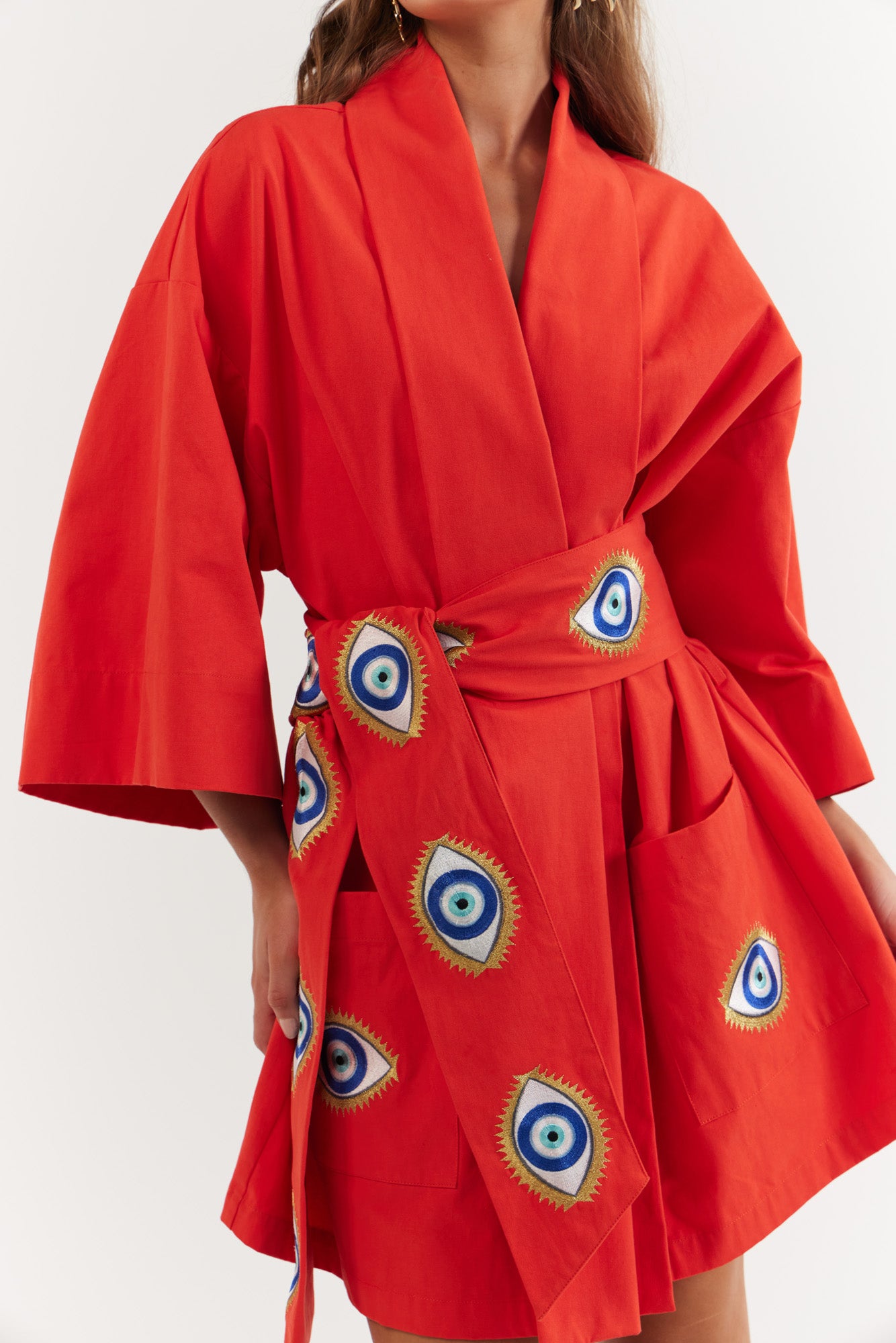 La Bohème Girls Nirvana Robe Dress Tangerine Evil Eye