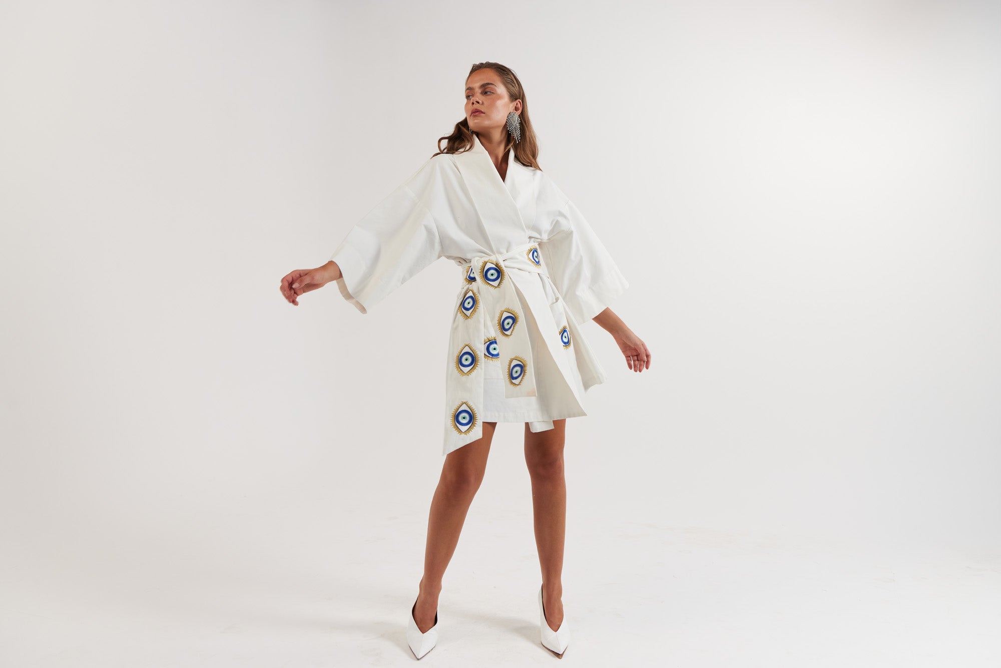 La Bohème Girls Nirvana Robe Dress White Evil Eye