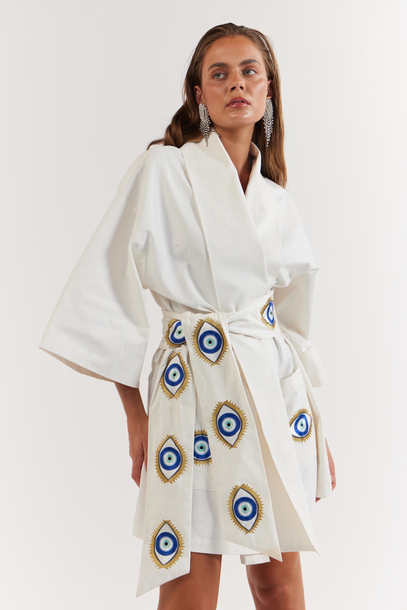 La Bohème Girls Nirvana Robe Dress White Evil Eye