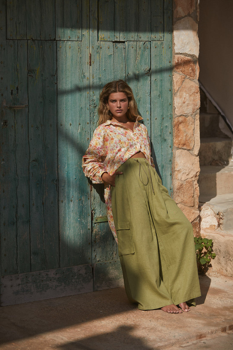 La Bohème Girls Ezra Pant Avocado