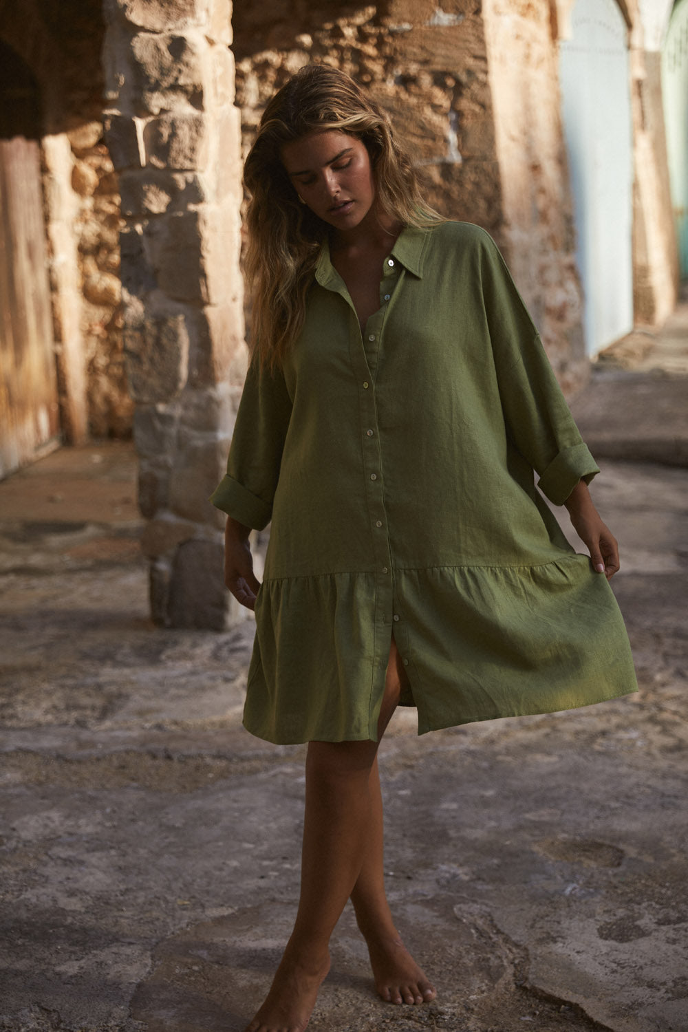 Faithfull the brand store gigi shirt dress