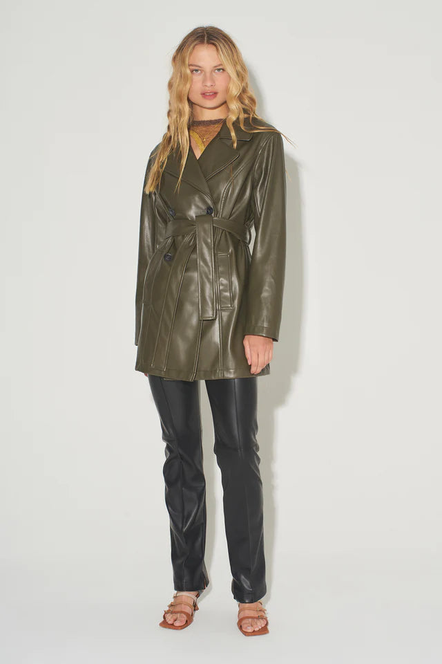 Hansen & Gretel Lenny Leather Jacket Moss