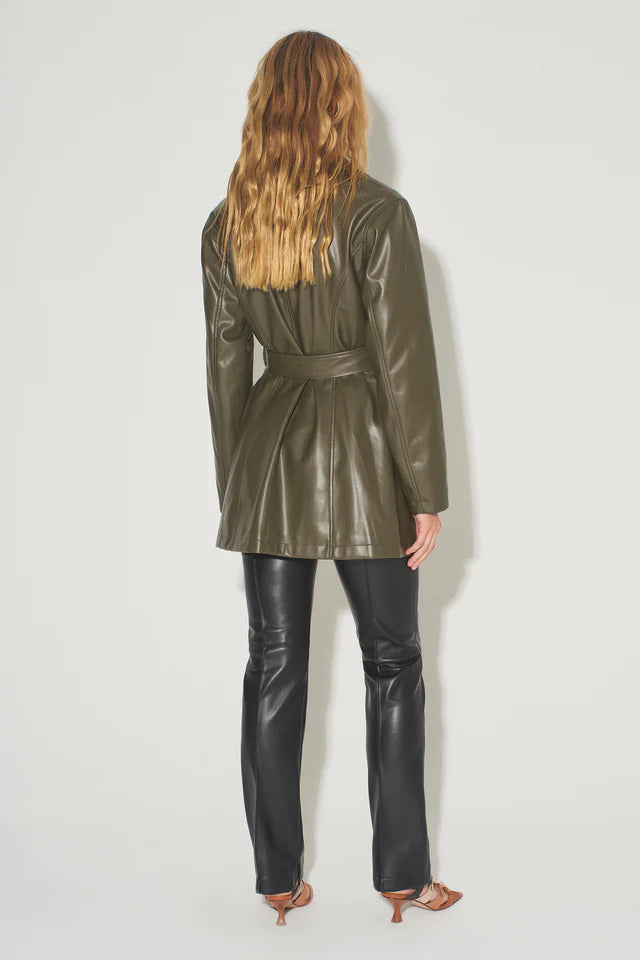 Hansen & Gretel Lenny Leather Jacket Moss